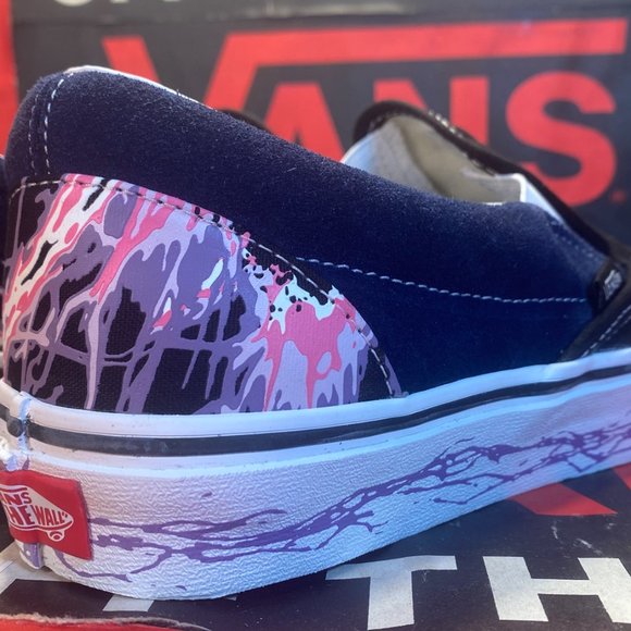 Vans Classic Slip On Zap Dress Blues Black Sz US 10 Men VN000XG88NK Glow In Dark - Picture 7 of 16